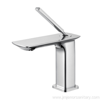 Supporting Chrome Square Slim Lever Basin Faucet